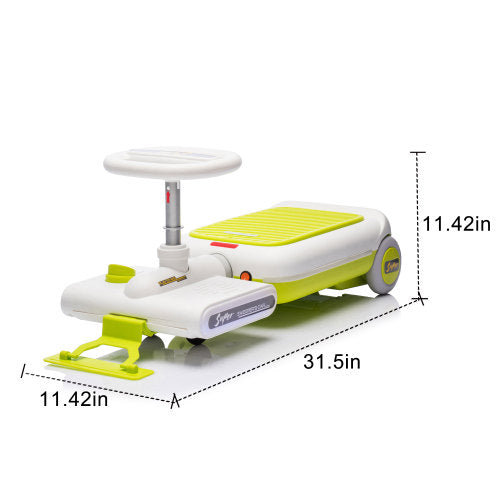 12V Cleaning Go Kart For Kids,55W Motor,Front with mop for cleaning,Length can extended by 6cm,Built in music and lighting functions,Provide a speed of 1.86-2.49MPH for kids aged 3-6 years old.