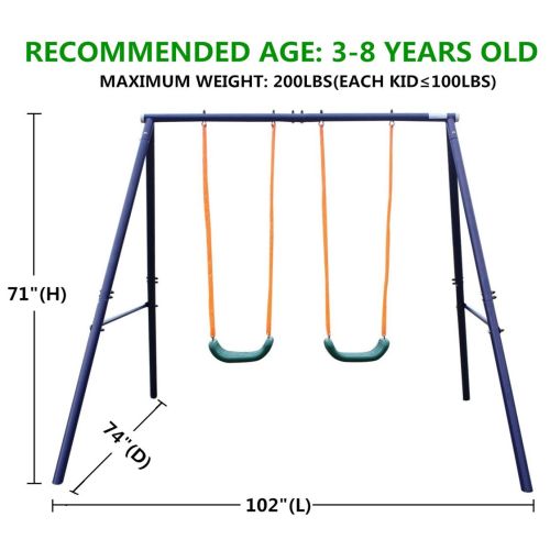 Two Station Swing Set for Children