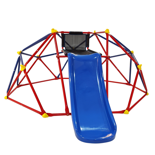 XCF007 6ft Dome climber with 1.2m slide for age 3+ climber with Climbing Stones