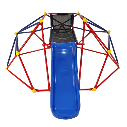 XCF007 6ft Dome climber with 1.2m slide for age 3+ climber with Climbing Stones